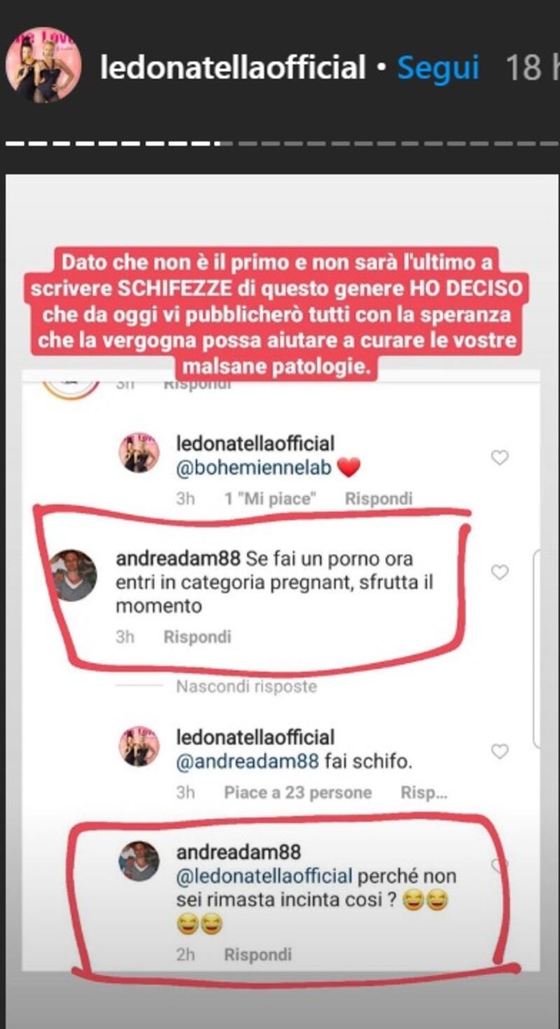 Silvia Provvedi dichiarazione social