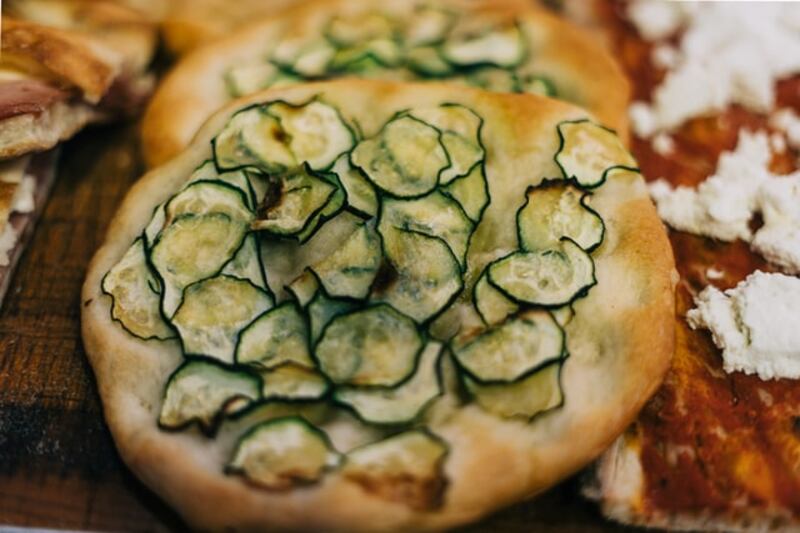 Focaccia con zucchine