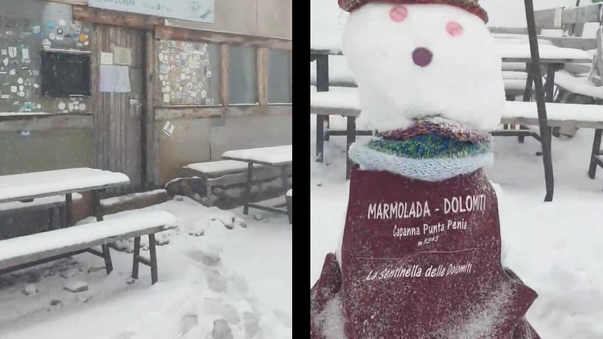 Meteo a sorpresa sulla Marmolada. Inatteso fenomeno fuori stagione