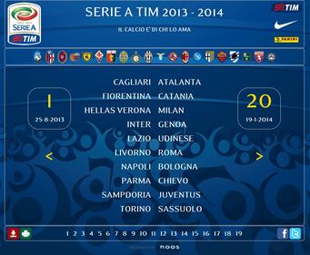 Ecco il calendario del campionato di serie A 1