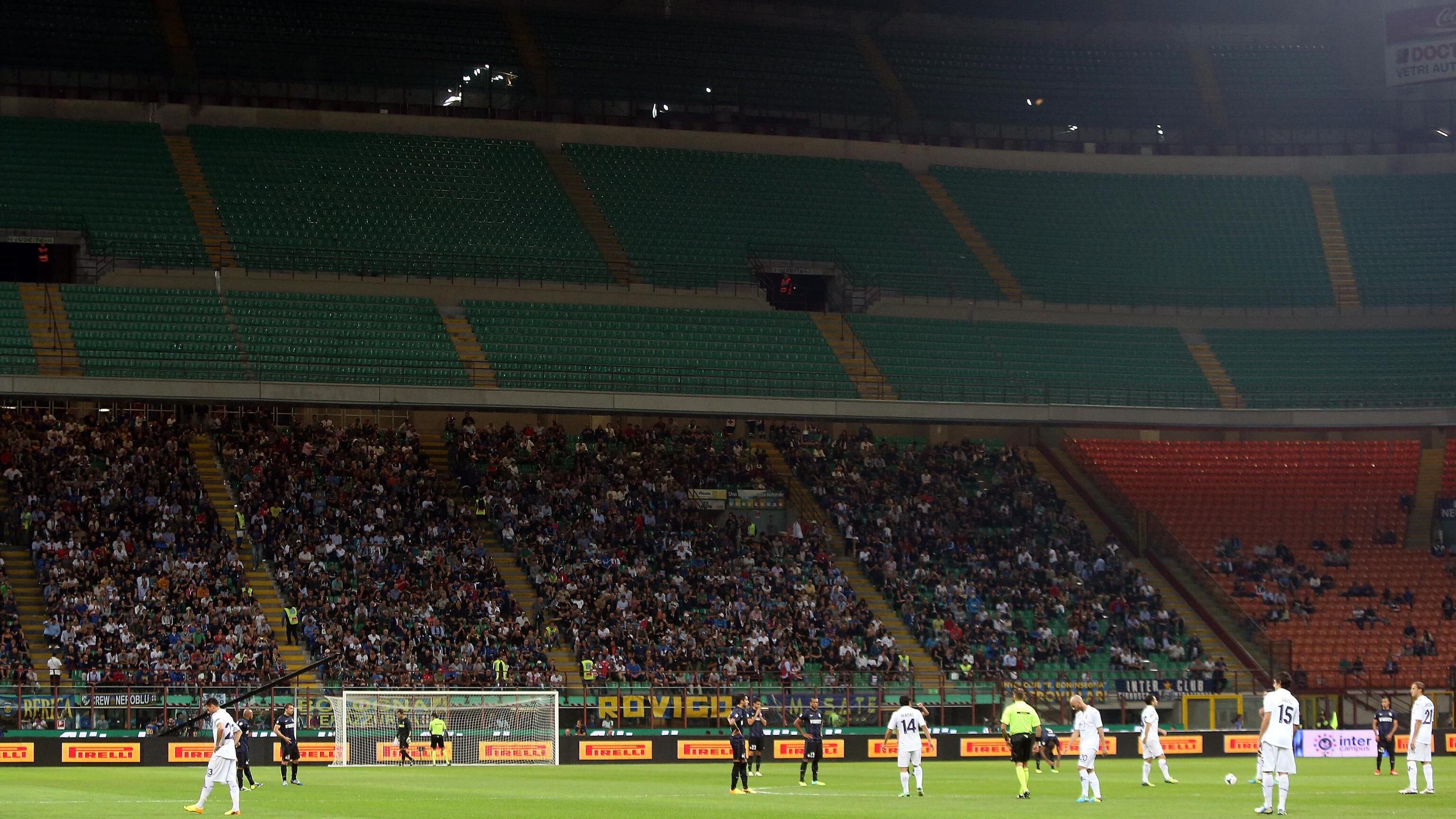 Curva dell'Inter chiusa per un turno con sospensiva per i cori del derby
