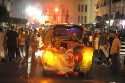 I festeggiamenti per la qualificazione dell'Algeria agli ottavi 2