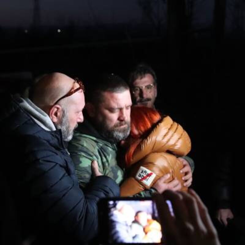 Il papà di Yana sul luogo del ritrovamento