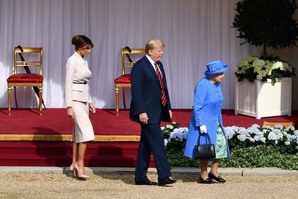 Regina Elisabetta II, le foto dell'incontro con Trump 9
