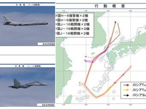 Caccia in volo contro bombardieri russi e cinesi: altissima tensione nei cieli d’Asia