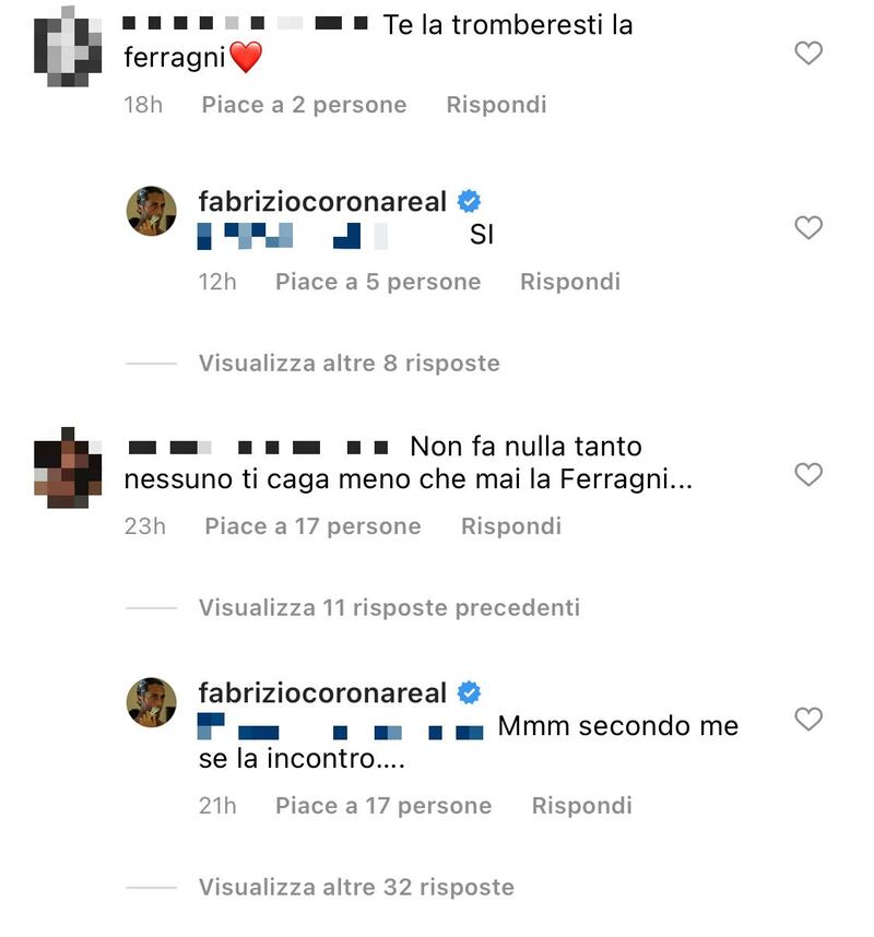 Fabrizio Corna su Chiara Ferragni