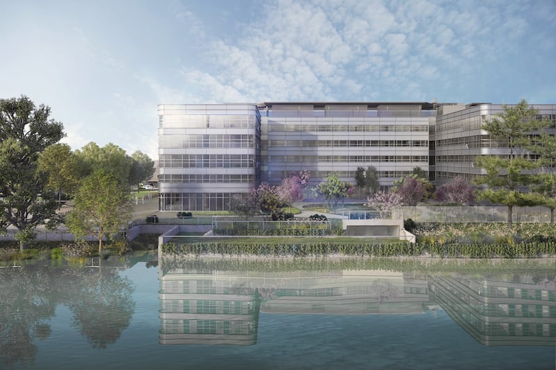 Rendering nuovo hotel Linate con vista sull'Idroscalo