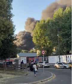 Incendio in Bovisa