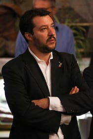 Funerali Buonanno, il dolore di Matteo Salvini 2