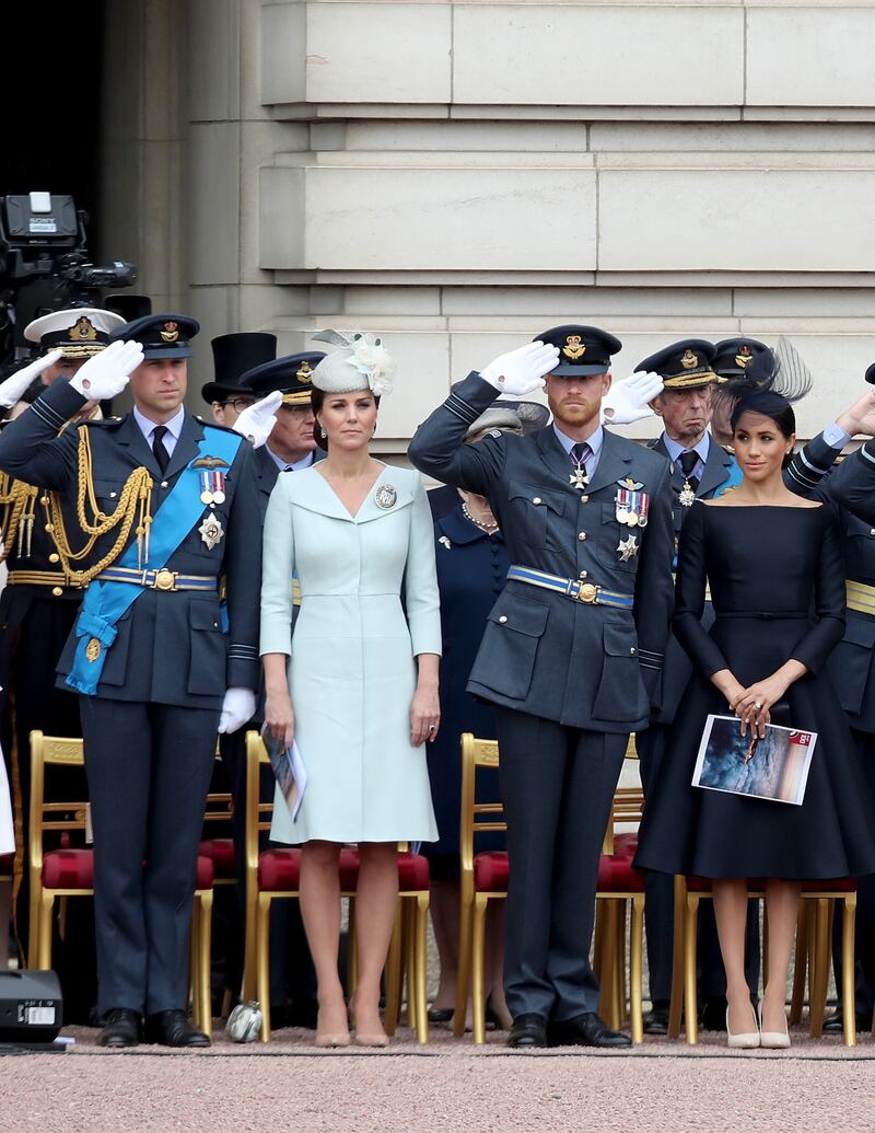 Meghan Markle e Kate Middleton al centenario del Raf 10
