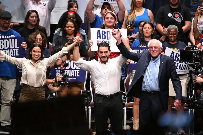 Alexandria Ocasio-Cortez,Abdul El-Sayed,Bernie Sanders