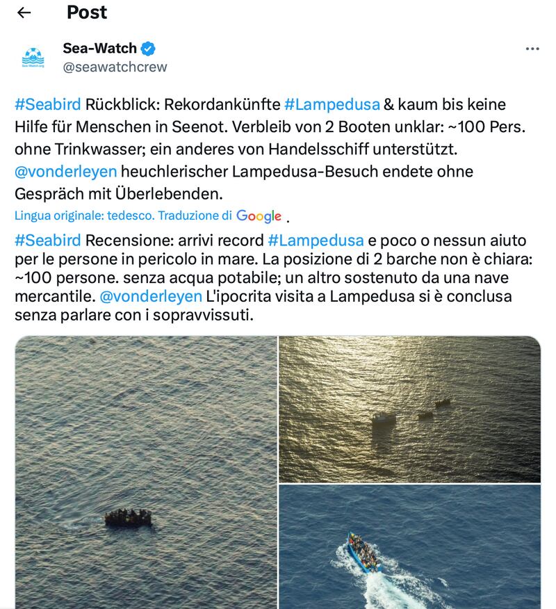 Tweet Sea Watch
