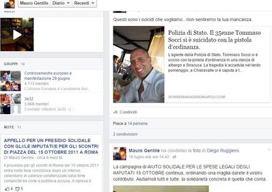 I post su Facebook di Mauro Gentile: "Suicidatevi" 2