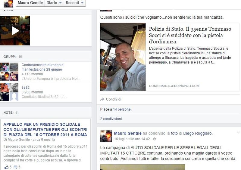 I post su Facebook di Mauro Gentile: "Suicidatevi" 2