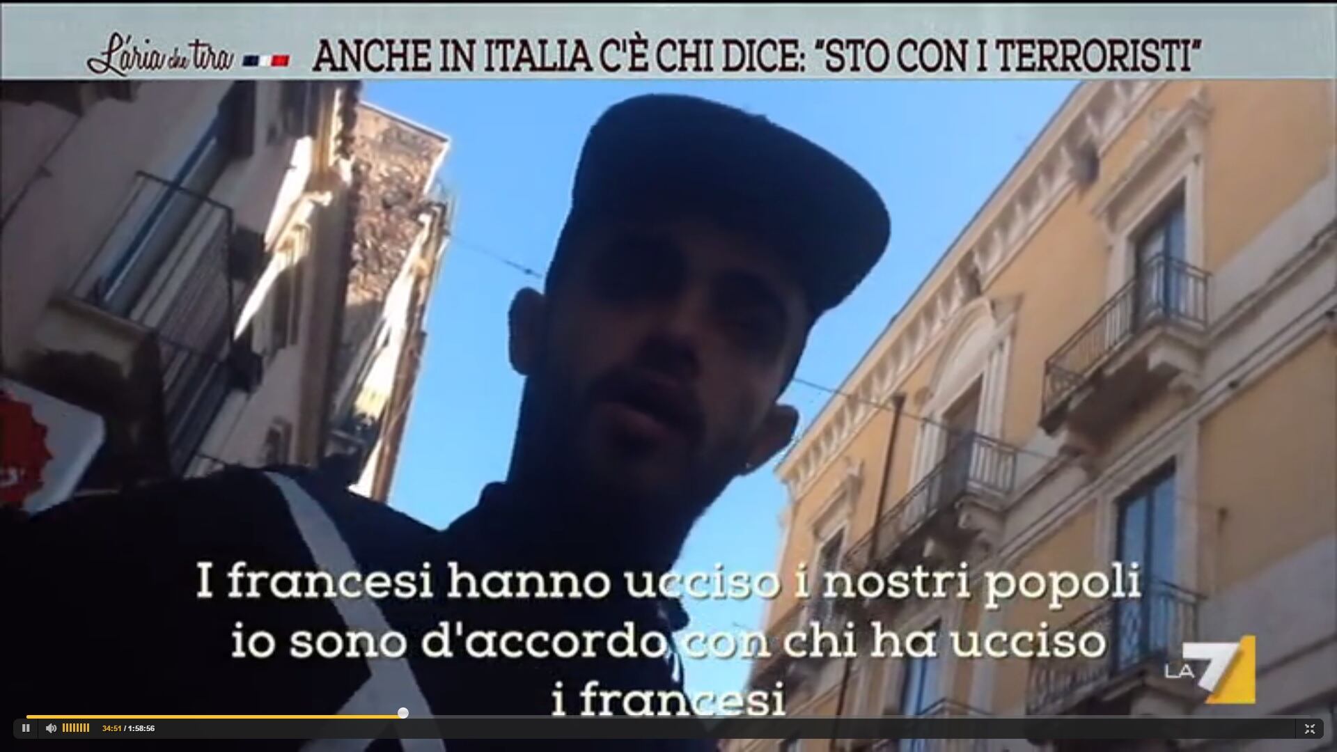 L'islamico in tv: "Sto con i terroristi"