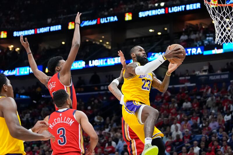 LeBron James Lakers Pelicans