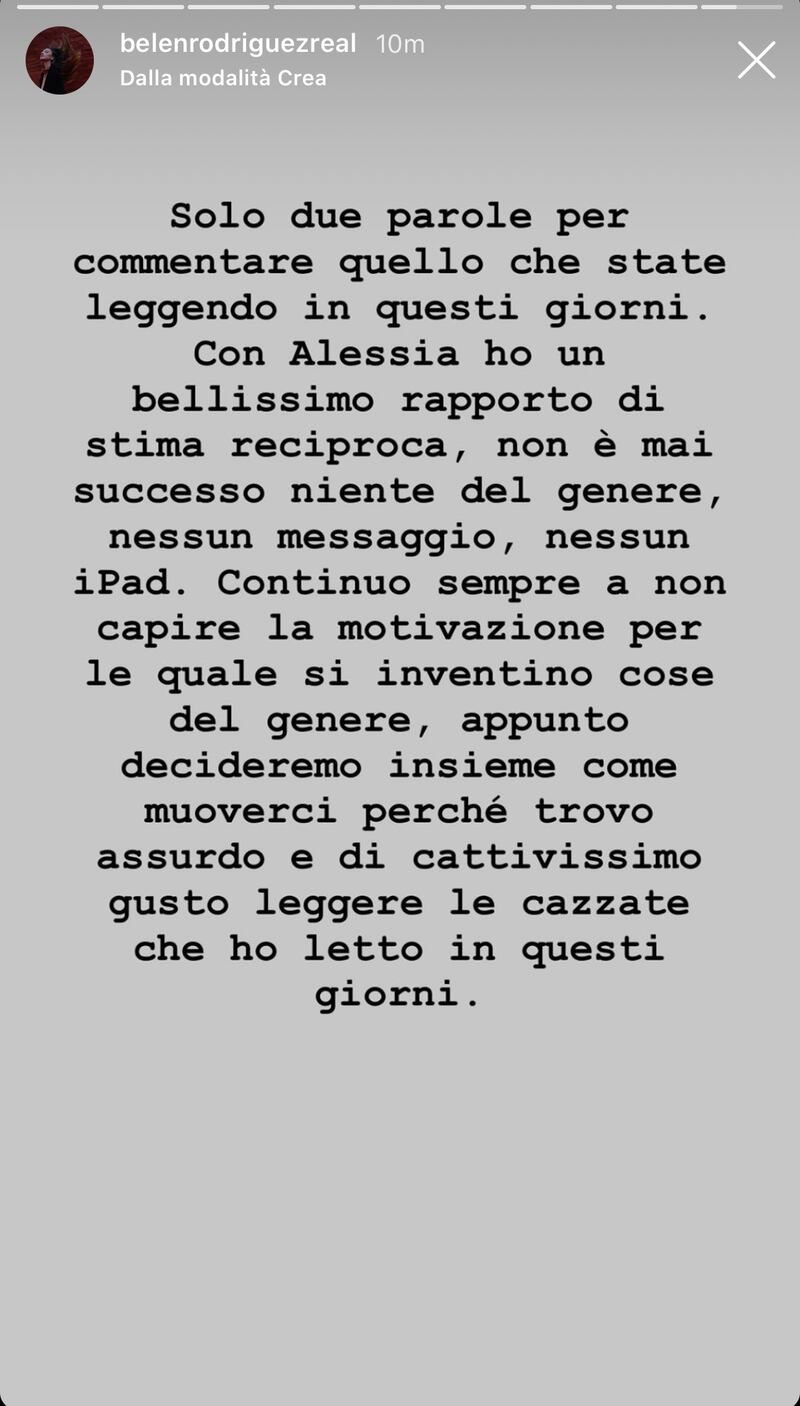 Belen Rodriguez su Instagram