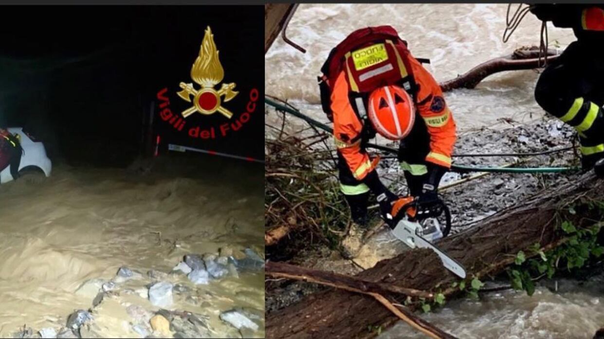 Maltempo, morto vigile del fuoco: un disperso in Piemonte. Esonda il Roya a Ventimiglia