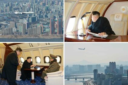 La prima volta sul suo jet del coreano Kim Jong-un 1