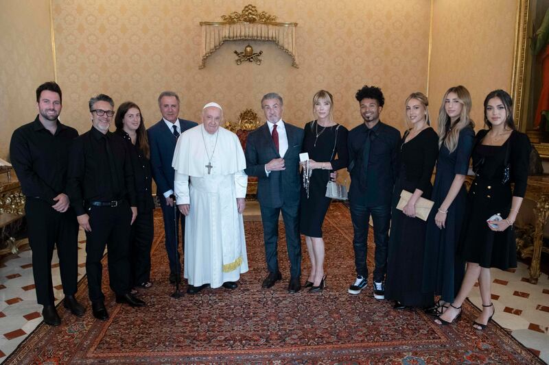 Sylvester Stallone da papa Francesco: le foto in Vaticano 4