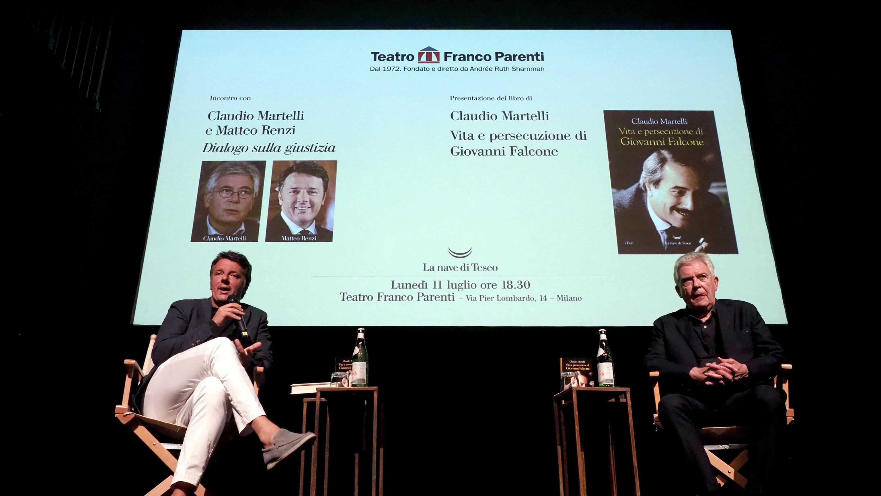 Confronto Renzi-Martelli su giustizia e Falcone. "Sul giudice ucciso una parata di ipocrisia"