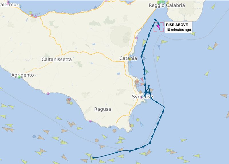 Screenshot da Vesselfinder