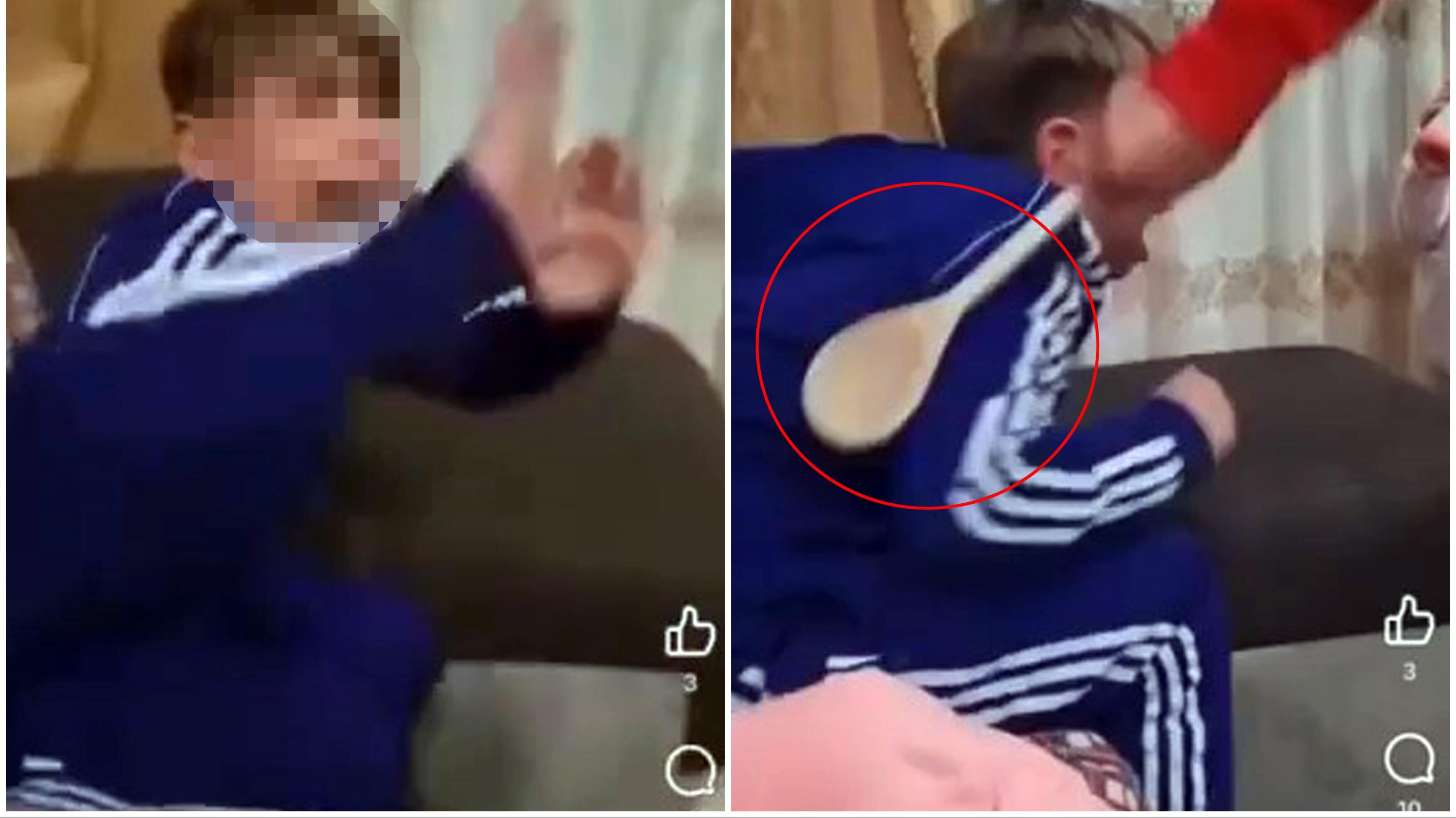Picchia il figlio con un cucchiaio di legno, il video è virale: padre adottivo indagato per maltrattamenti
