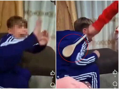 Picchia il figlio con un cucchiaio di legno, il video è virale: padre adottivo indagato per maltrattamenti