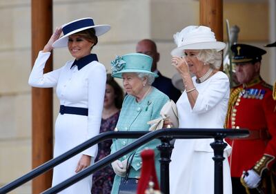 Il Presidente Trump alla cerimonia di benvenuto a Buckingham Palace  8