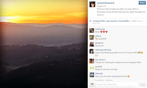 Ron Howard inizia a lavorare a Inferno, da Firenze 5