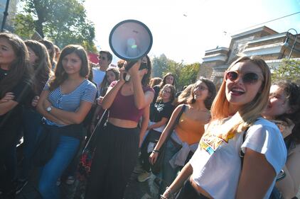 Manifestazione studentesca contro il governo a Roma 4