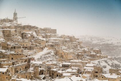 Lo spettacolo dei Sassi di Matera sotto la neve 14