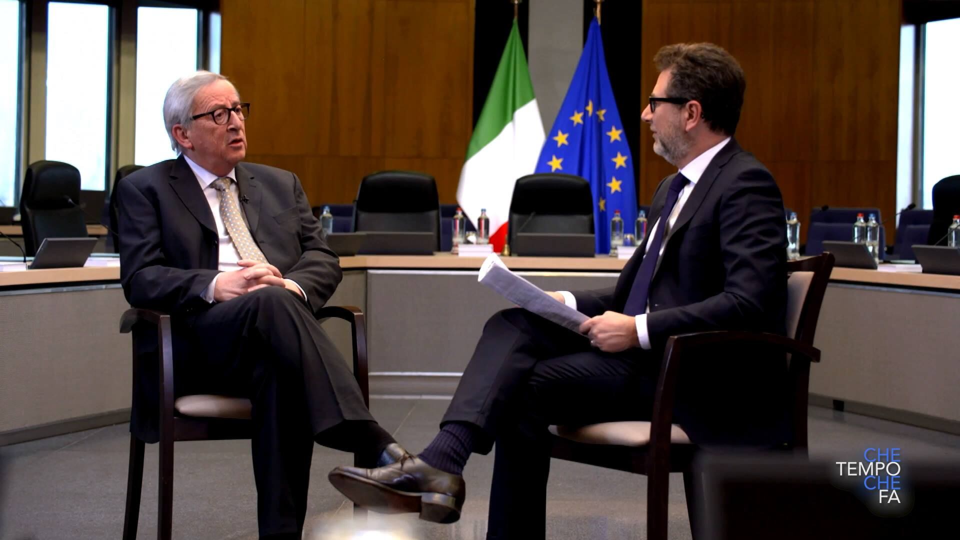 Crescita, Tav e sovranismo: Juncker da Fazio bastona l'Italia