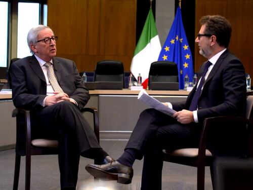 Crescita, Tav e sovranismo: Juncker da Fazio bastona l'Italia