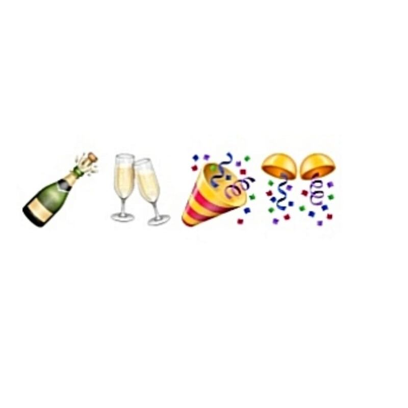 Emoji feste bicchieri brindisi