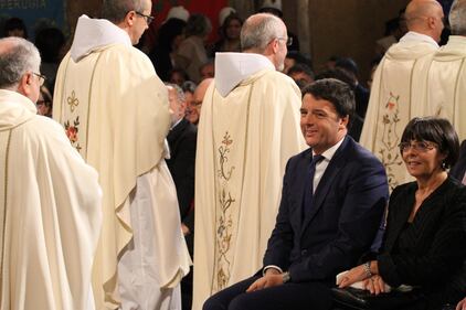 Renzi in pellegrinaggio ad Assisi 8