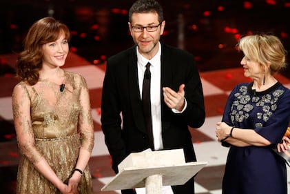 Cristiana Capotondi con Fazio e la Littizzetto