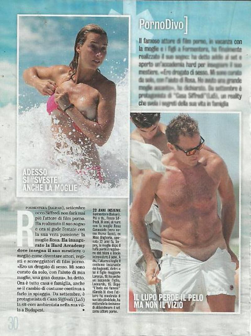 Rocco Siffredi e Rosa Caracciolo, la vacanza diventa sexy: lui nudo, lei in topless 2