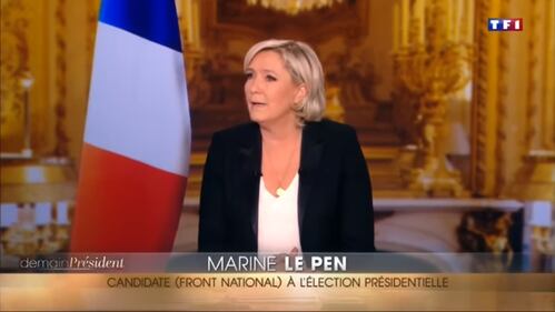 Marine Le Pen a TF1: "Via la bandiera dell'Ue dallo studio" 1