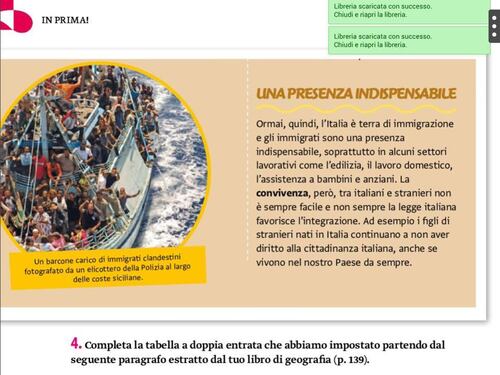 Lo spot allo ius nel libro di scuola: "Immigrati sono indispensabili"
