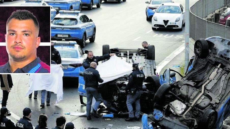 Muore un agente di 32 anni. Cordone umano dei colleghi
