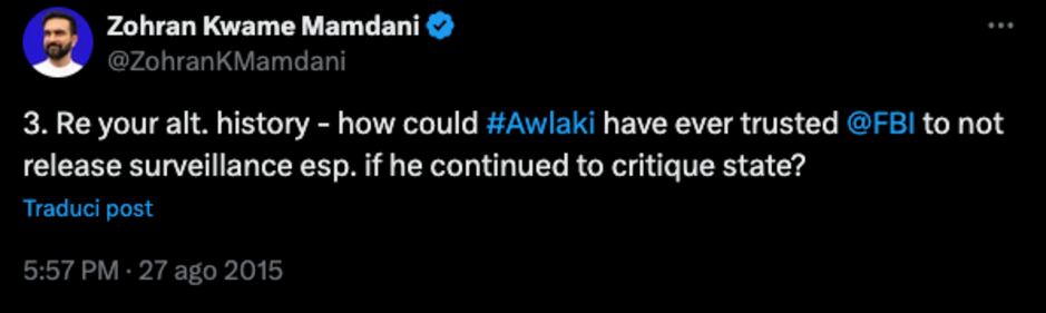 I tweet pro Al Qaeda di Mamdani 3