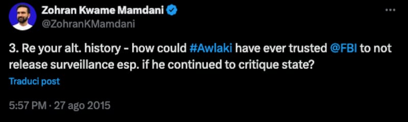 I tweet pro Al Qaeda di Mamdani 3