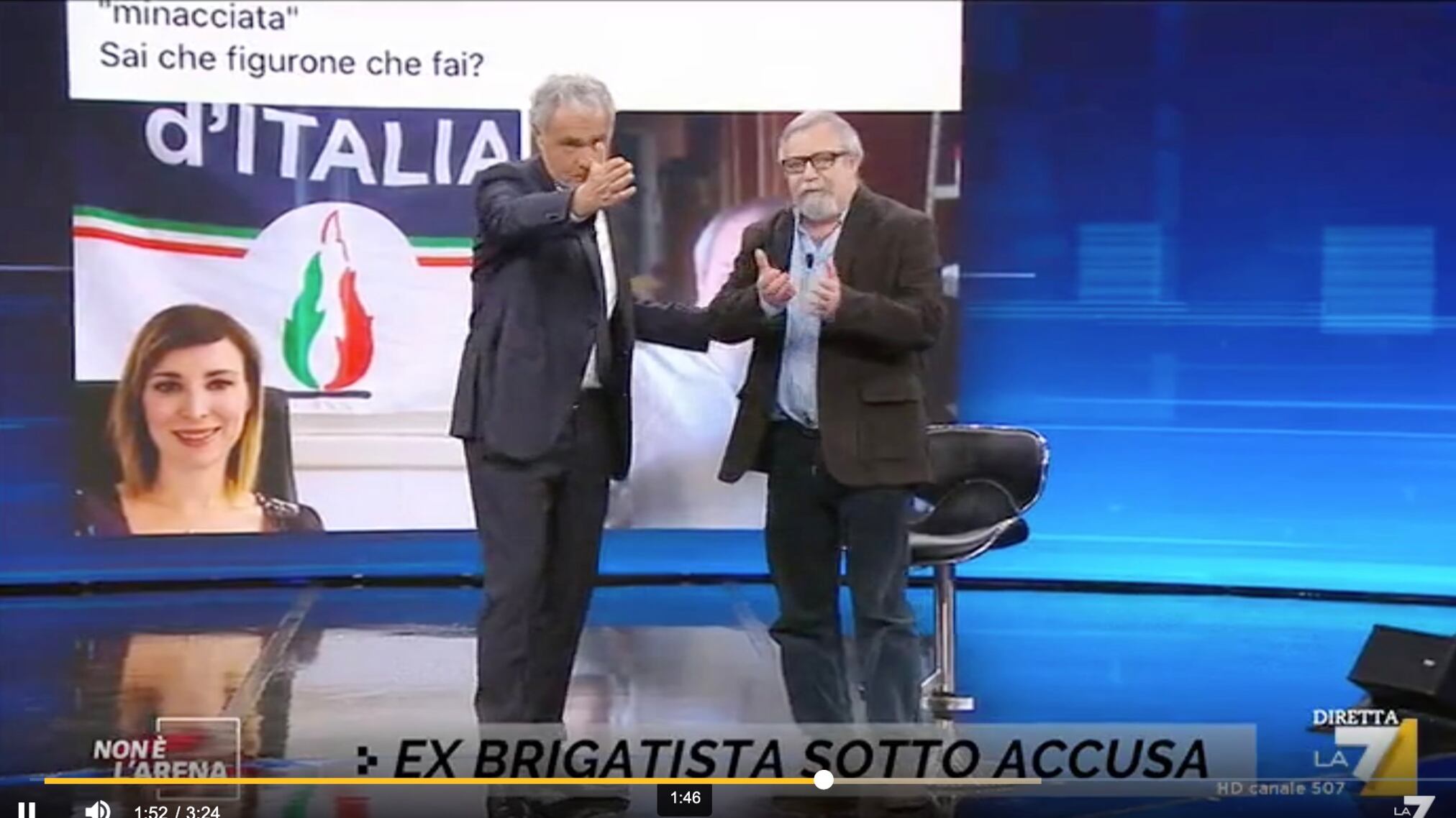 "Meglio mani sporche di sangue". E Giletti "caccia" l'ex brigatista