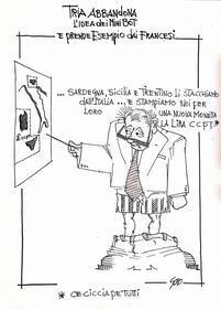 La vignetta del giorno - "Stampiamo lira c'è ciccia per tutti" 1