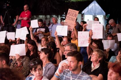 Giannini contestata alla festa del Pd 4