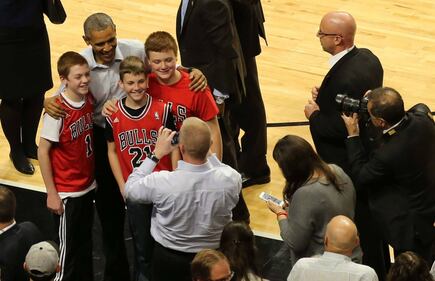 E Obama va alla partita dei Bulls 12
