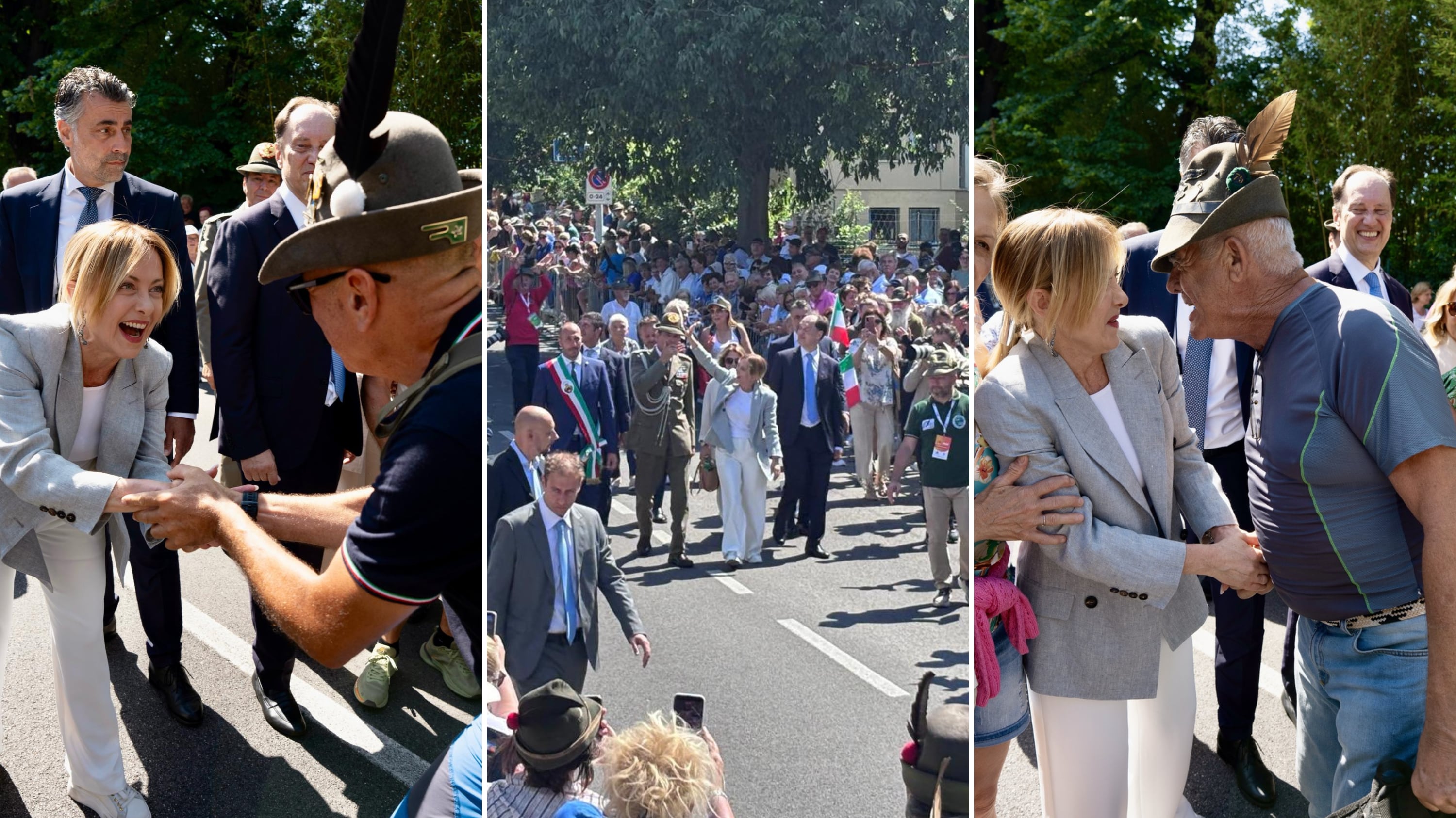 Meloni a sorpresa al Raduno degli Alpini di Gemona del Friuli: "Avevo bisogno di un po' di sano orgoglio nazionale"