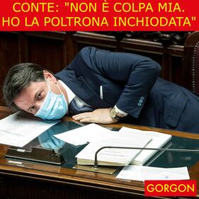 Ecco la satira del giorno. Conte incolpa la poltrona 1