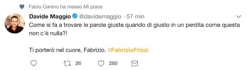 Fabrizio Frizzi, il cordoglio social dei vip 13